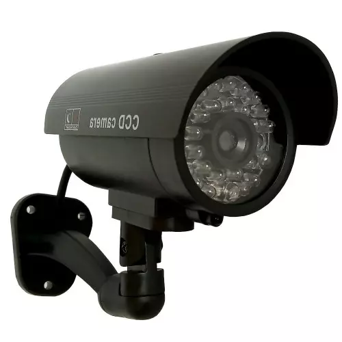 Atrapa kamery tubowej CCD LED czarna 2xAAA