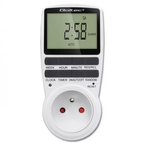 Qoltec elektroniczny programator czasowy 3680W 6A LCD