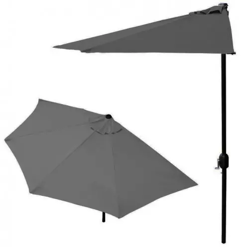Parasol ogrodowy MultiGarden półkolisty szary